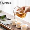 300ml Hammer Pattern Glass Justice Cup Kung Fu Tea Set Supplies Transparent Divide Tea Chahai Household Tea Ceremony