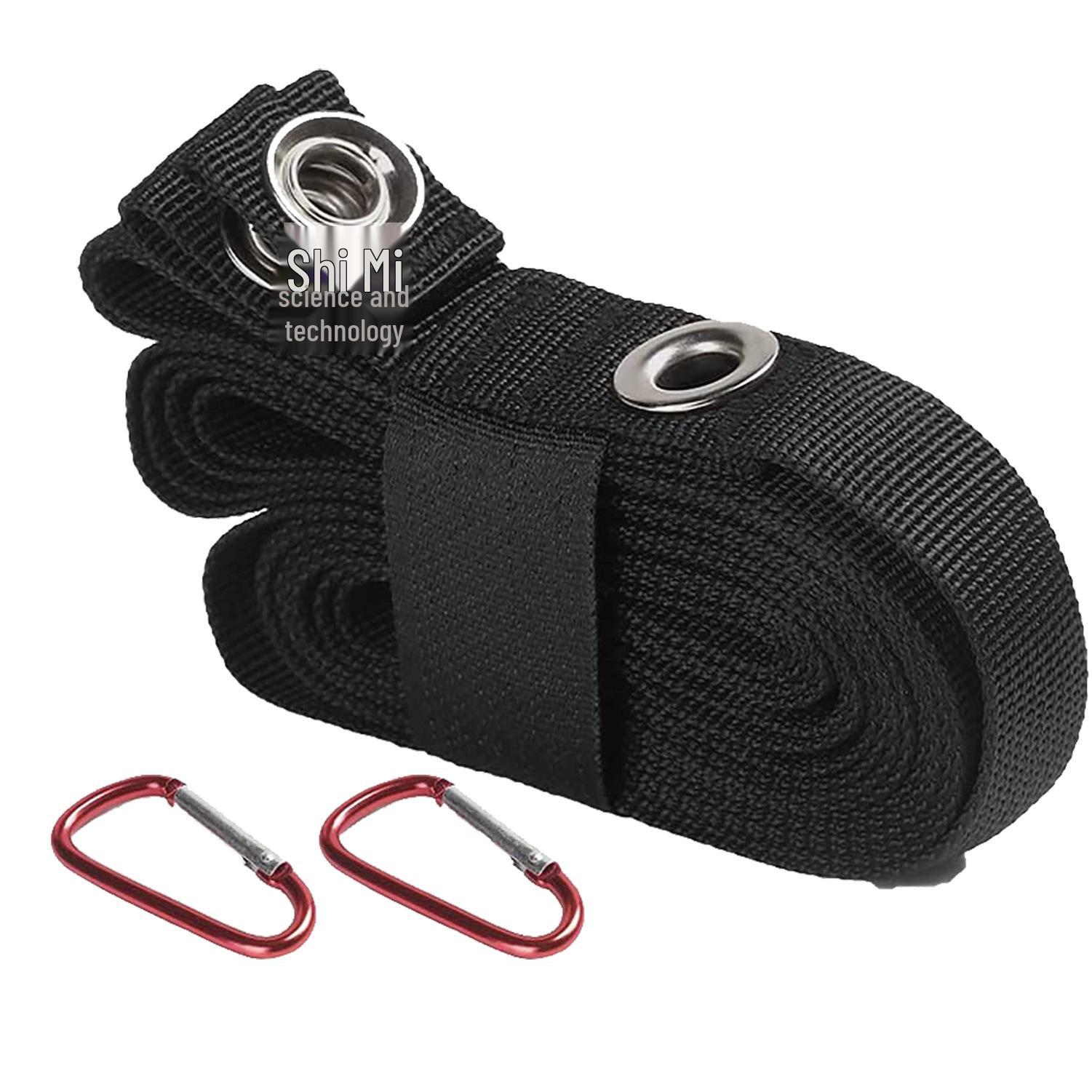 Outdoor Tent Awning Strap & Multi-Functional Windproof Clothesline - Camping Essentials 315*2 cm чёрный