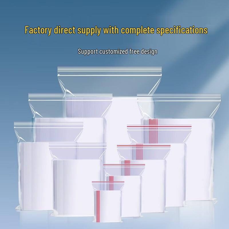 ZISIZ Transparent Self-Sealing Food Storage Bags