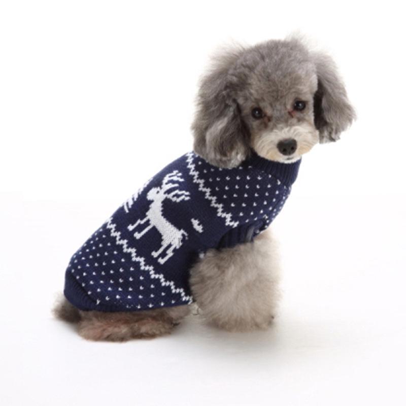Festive Dog Sweaters: Snowflake, Christmas, Halloween, and Elk Designs