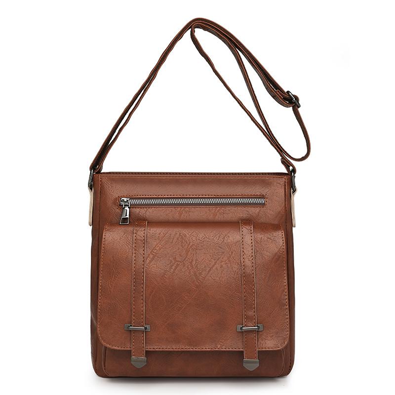 Women's Shoulder Bag Large Capacity Business Commuter Crossbody Bag Retro Messenger Bag PU Small Square Bag