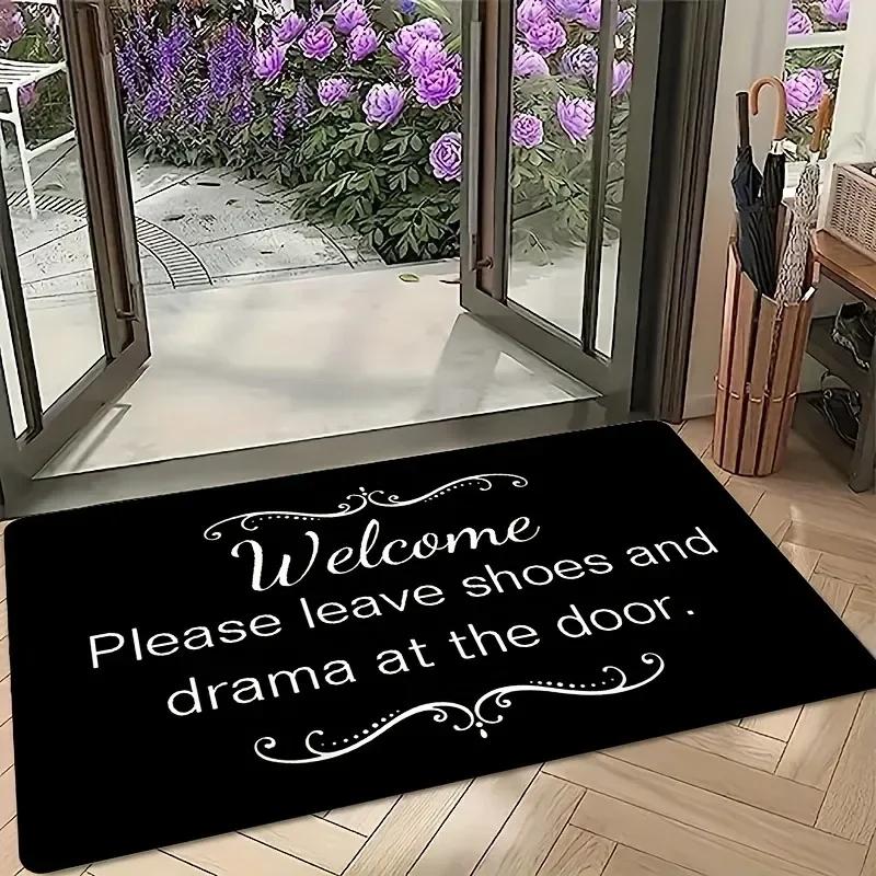 1PC Flowers Pattern Home Door Mats Kitchen Rugs Non-Slip Pop Design Bathroom Rugs Bath Mat Carpet for Home Sink Laundry Decor