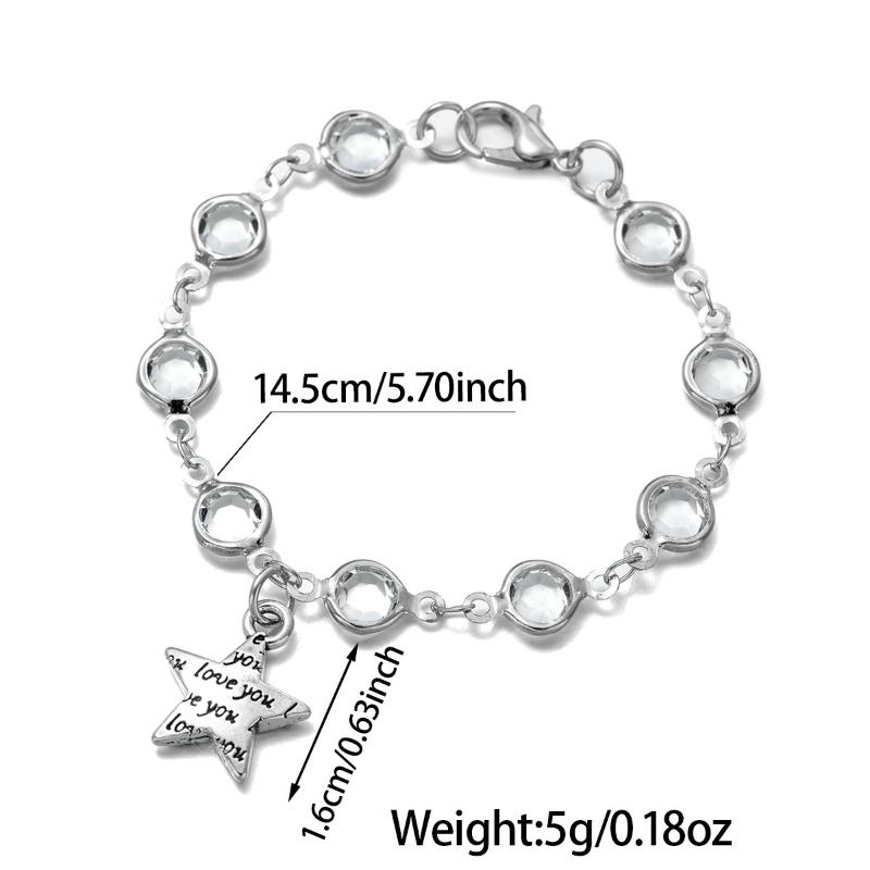 Stylish And Unique Cross-Shaped Five-Pointed Star Car Accessory Pendant Trendy Steering Wheel Chain B