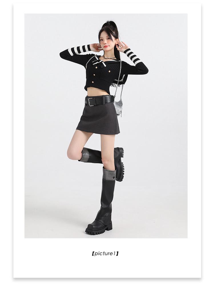 Korean Style Low Waist Slim Fit Midi Skirt for Women - 2024 Autumn Collection