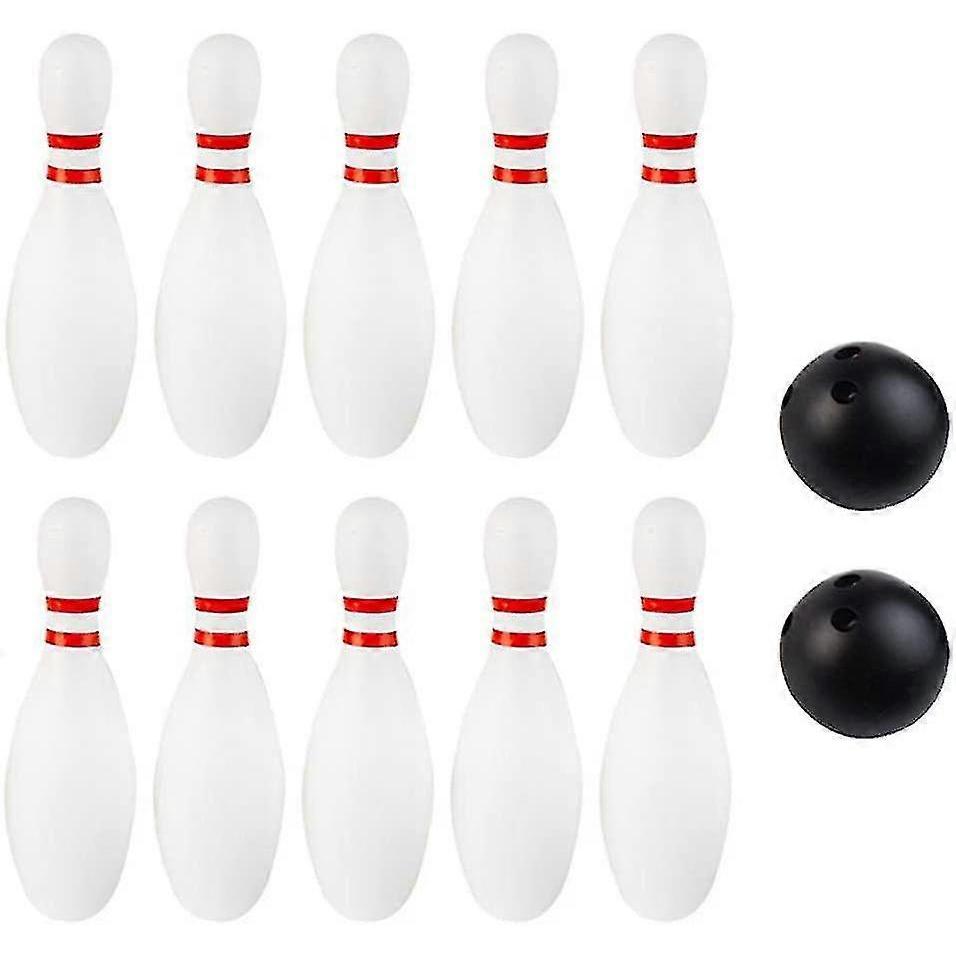 10x Bowling-Set Spiel mit 2 Bällen Lernspielzeug für Kinder