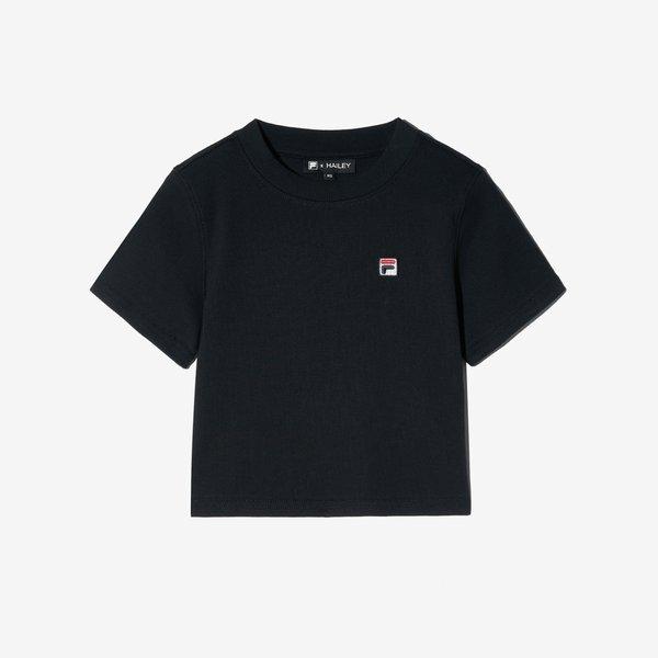 Fila Crop Tee Hailey Bieber BLACK/W80