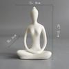 Modern Yoga Girly Abstract Ornaments White Porcelain Figures Living Room Decoration Lady's Gifts Angel Fairy Garden Home Decor