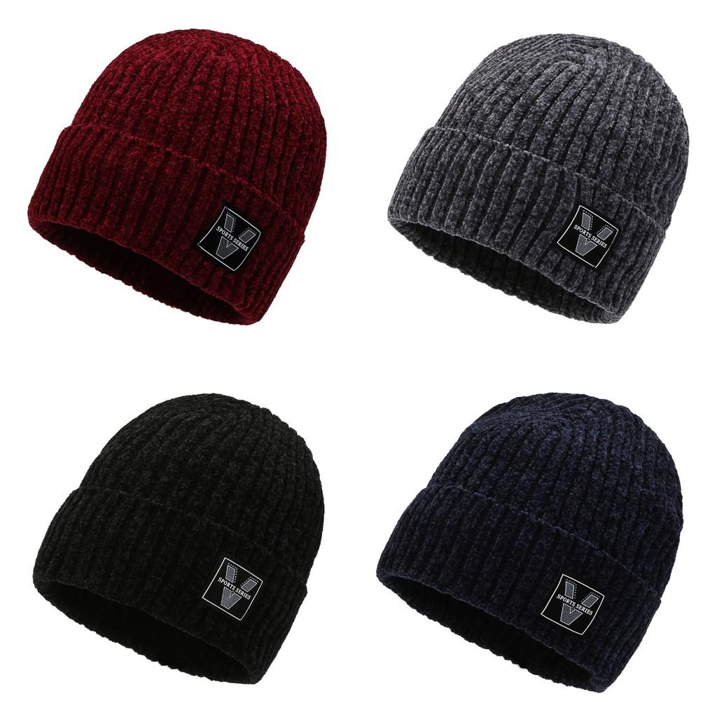 Cap Beanie Winter V Letter Knitted Hat Winter Protection Caps Gifts Outdoor