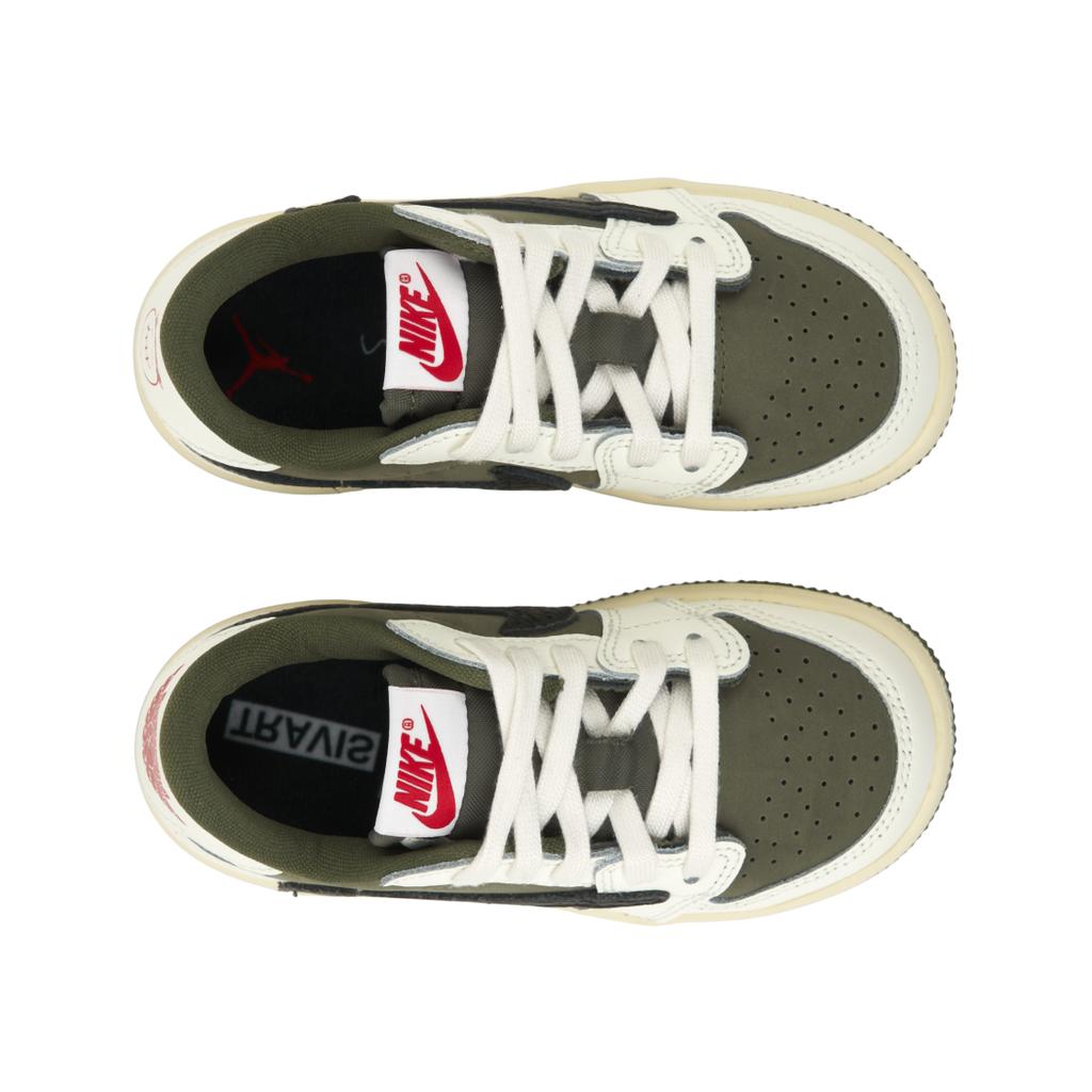 Travis Scott X Air Jordan 1 Retro Low OG SP TD Reverse Olive / Medium Olive Baby Sneakers Green Black Sail DO5441-200