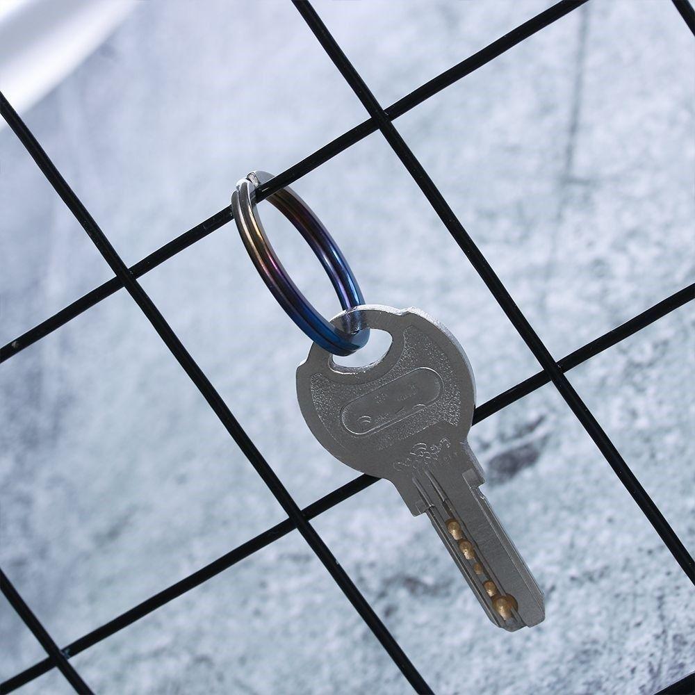 2pcs Multisizes Titanium Alloy EDC Key Chain Portable Key Holder  Camping Travel Hanging Tool