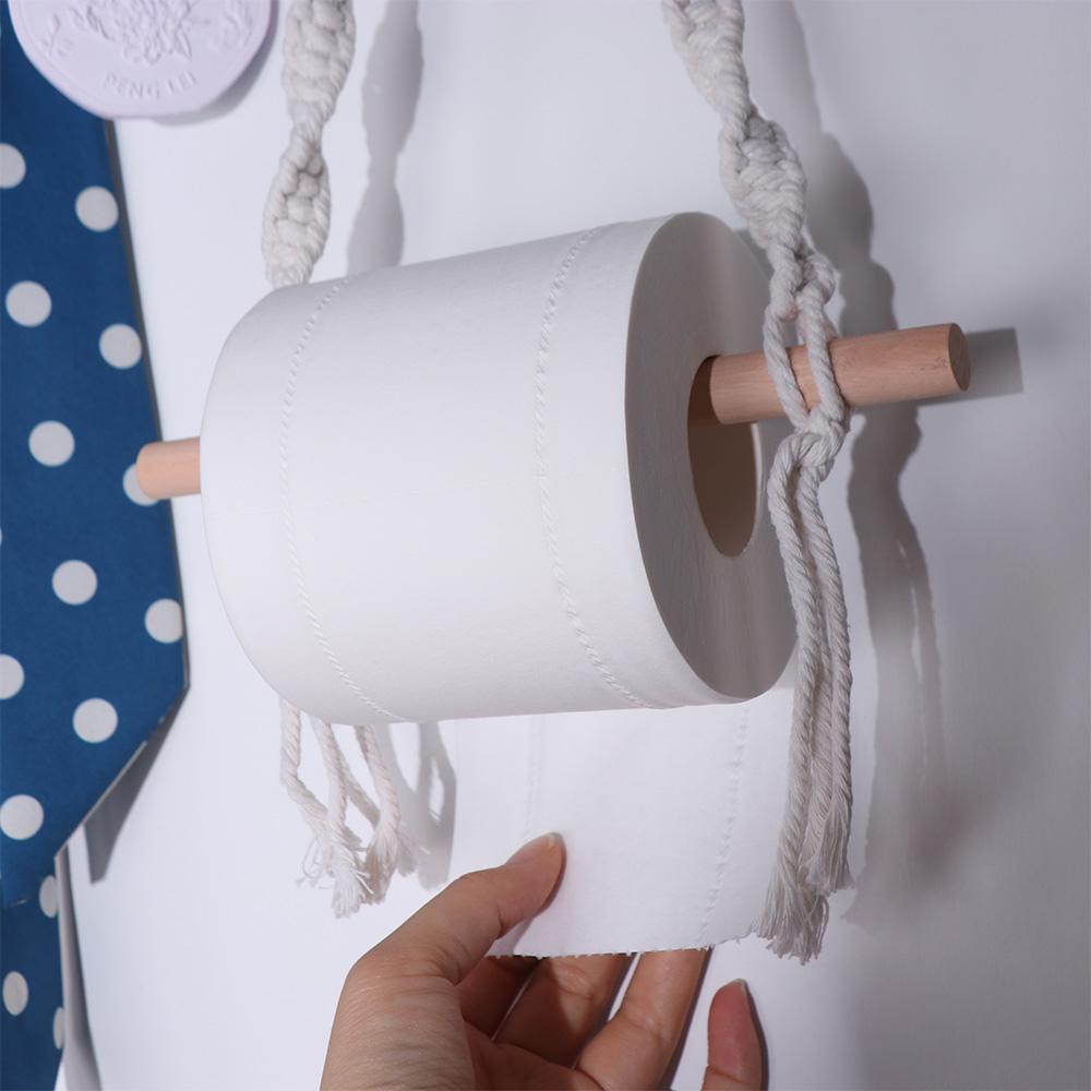 Cotton Thread Bohemian Paper Towel Rack Bohemia Toilet Tissue Holder Tissue Storage Rack  Hotel
