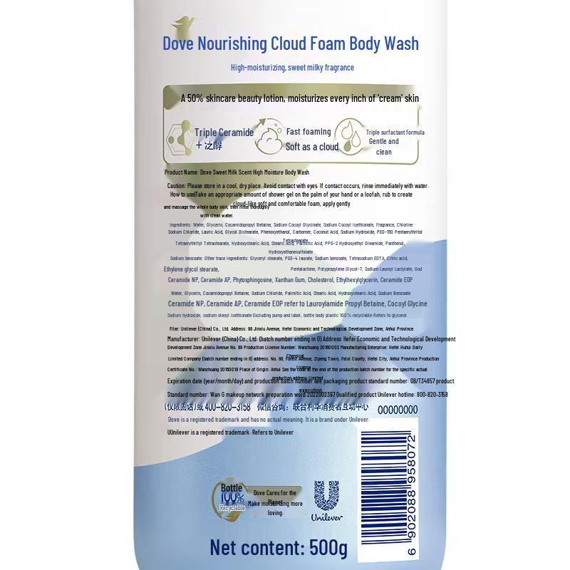 Dove Sweet Milk Body Wash & Repair Shampoo Set