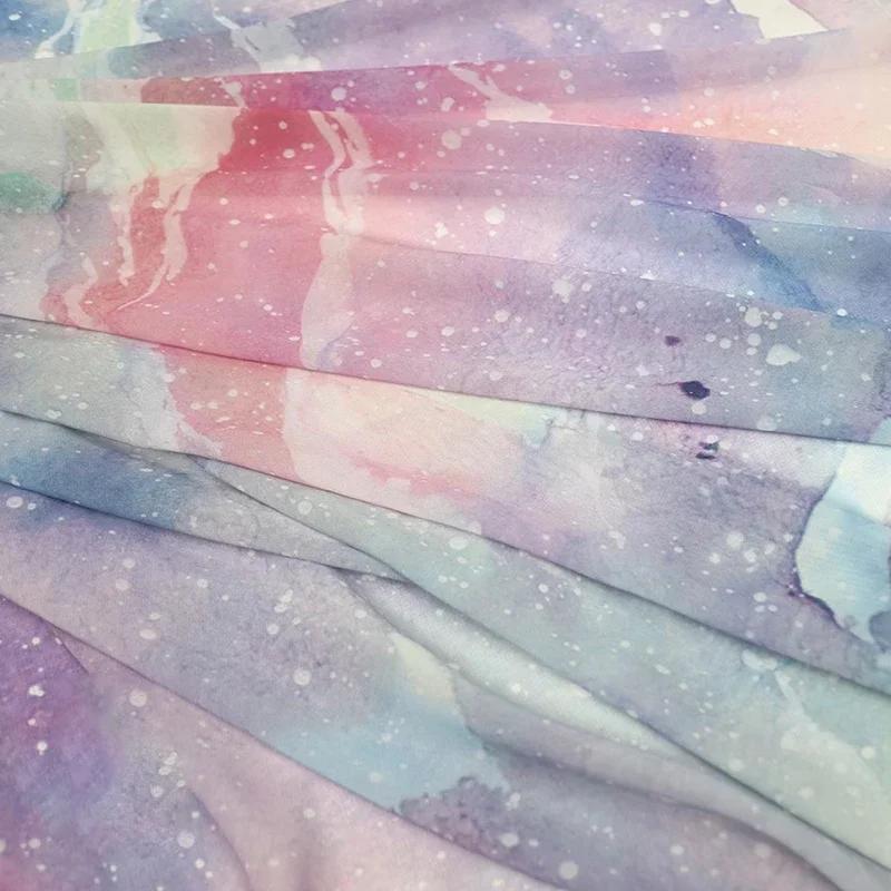 Chiffon Tulle Fabric Chinese Style Gradient Designer Fabric DIY Sewing Hanfu Dress Skirt Shirt Ancient Costume Decor Crafts