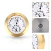 Round Guitar/Violin Case Thermometer/Hygrometer for Cases, Room Accessories (Golden)