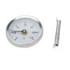 1PC 0-120℃ Pipeline Thermometer Stainless Steel Clamp-On Tube Spring Thermometer for Home Industrial Fireplace Stove.