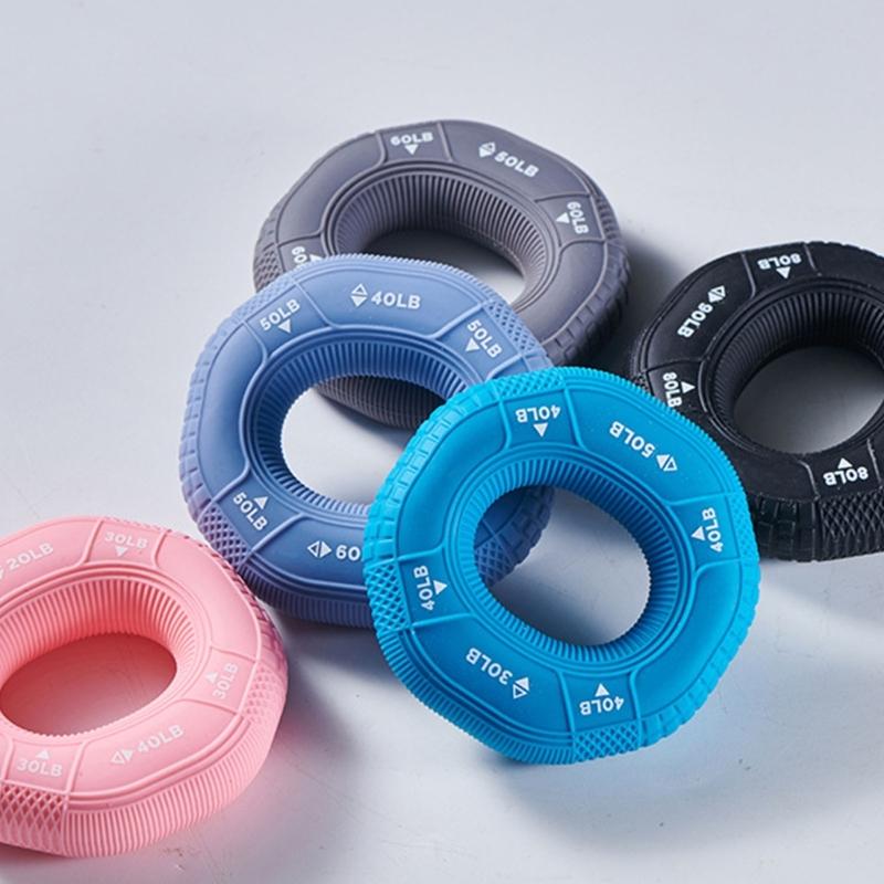 Silicone Grip Strength Trainer Hand Strengthener Grip Rings Forearm Exerciser Ball Finger Strength Training Expander