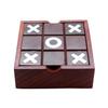 ShrijiCrafts Tic Tac Toe Solitaire 2-in-1 Reisebrettspiel Brainvita Einzigartiges Spiel Traditionelles, anspruchsvolles Brettspiel
