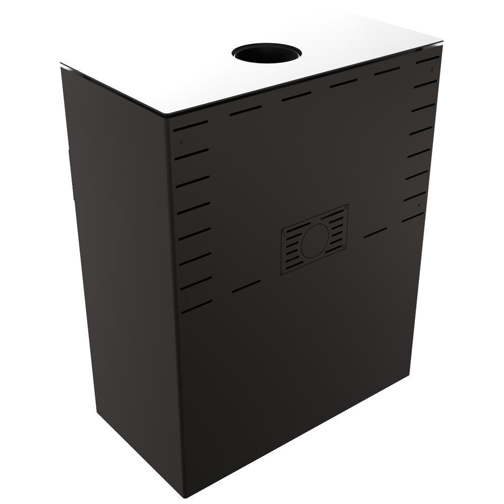 Wood burning steel stove KRATKI KARI 95 Ø 180 14 kW recess for wood black thermotec self closing door