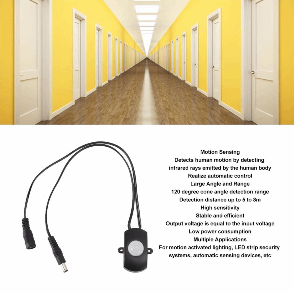 4A Infrared Automatic Switch Detector Black PIR Motion Sensor Switch Cabinet Lights
