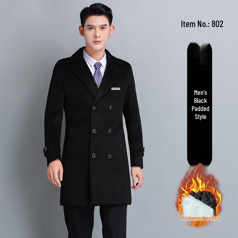 Hanmanke Men s Professional Padded Wool Overcoat XL
