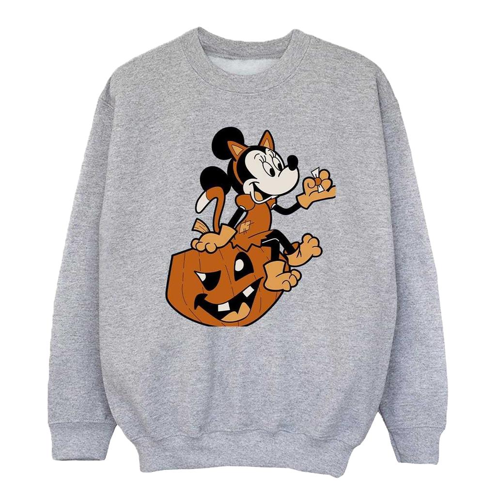Disney Girls Minnie Mouse Cat Halloween Sweatshirt