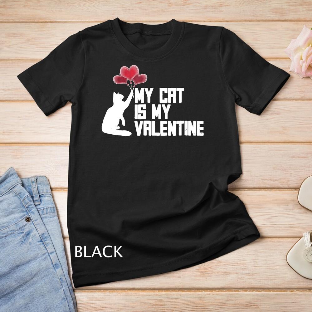 

Моя Кошка - Мой Валентин Футболка Смешной Подарок Для Любителей Кошек Унисекс Футболка L