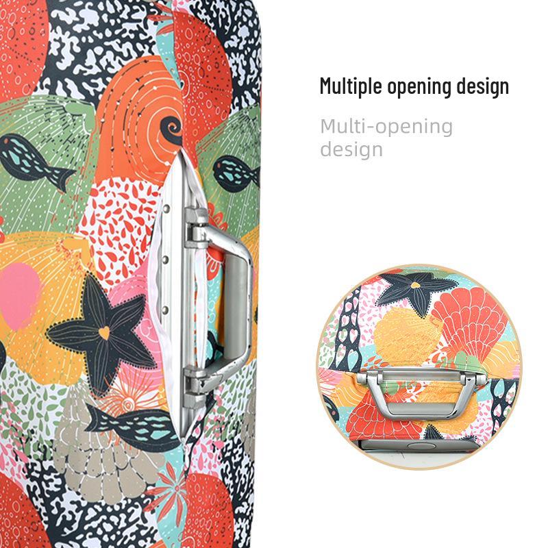 Elastiskt bagageskydd med logotryck: Slitstarkt, Förtjockat, Damm- och repkänsligt skydd för resväskor