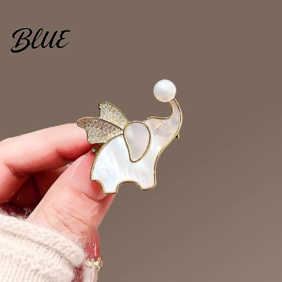 Zinc Alloy Brooch Women Flying Elephant Design Lapel Pin