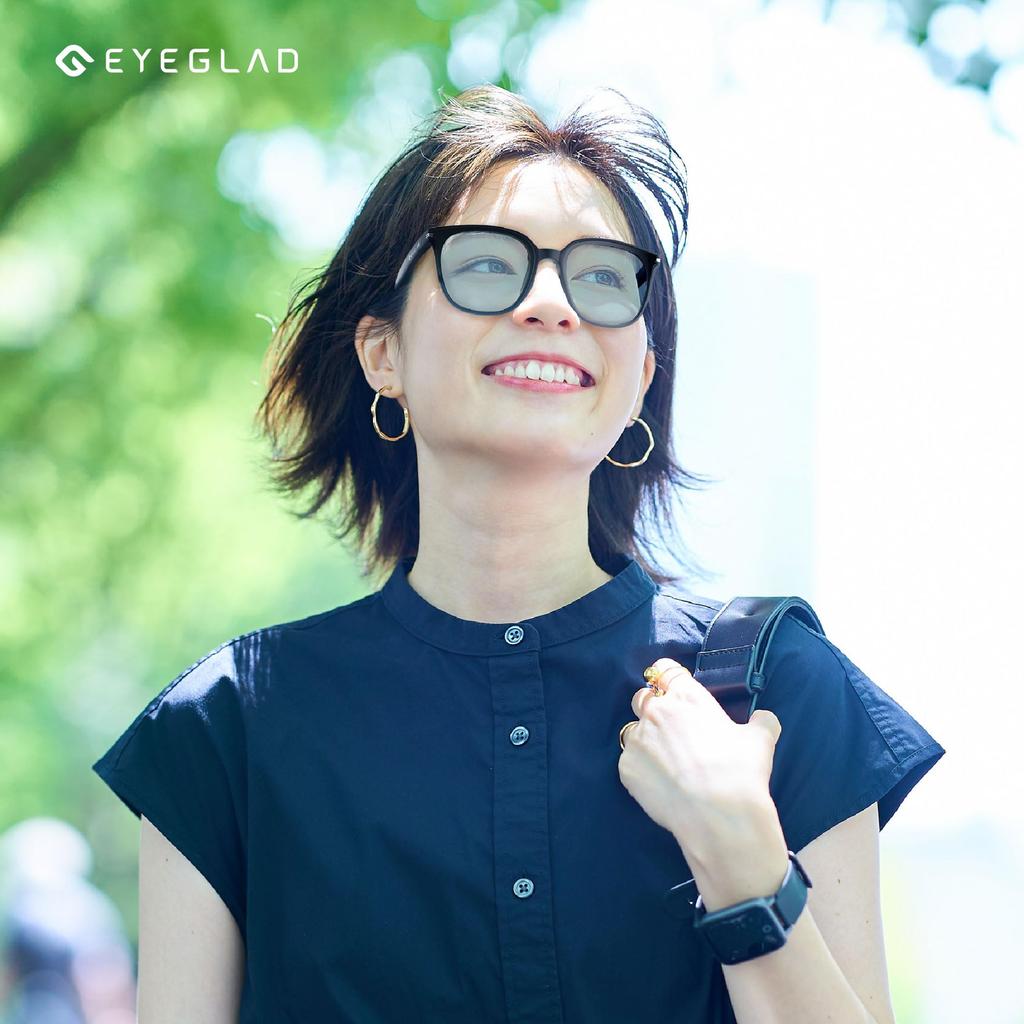 EYEGLAD SUNFOLD EDGE Blue Light Blocking Folding Sunglasses with UV400 LumiX for Outdoor Travel Blue Protection, High-Definition Lenses, Unisex,