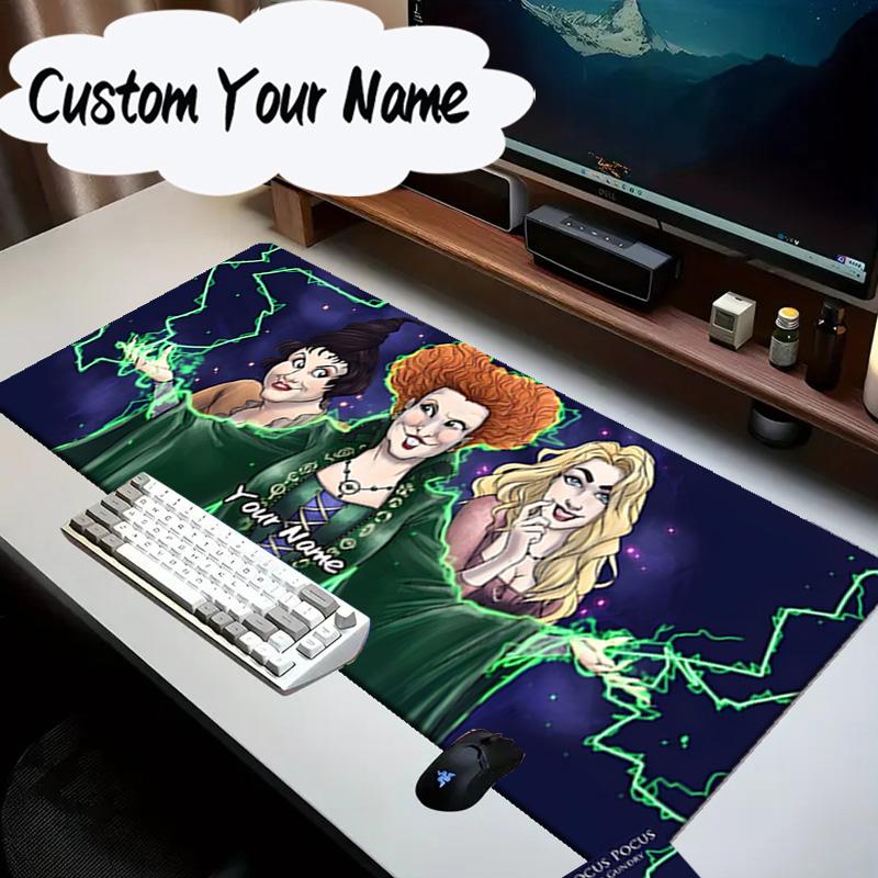 Custom Name Mouse pad Witch Sisters In The Moonlight Mouse pad, Gaming Mouse Pad, keyboard pad, Desk Decor for computer notebook Fan Birthday Gift