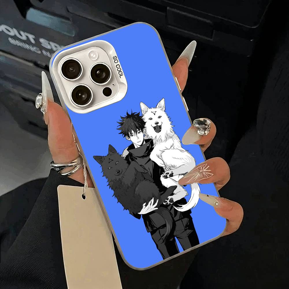 Megumi Fushiguro-J-Jujutsu- K-aisen Handyhülle Für iPhone 17,16,15,14,13,12,11 Plus,Pro Max,XS,weiße silberne Handyhülle