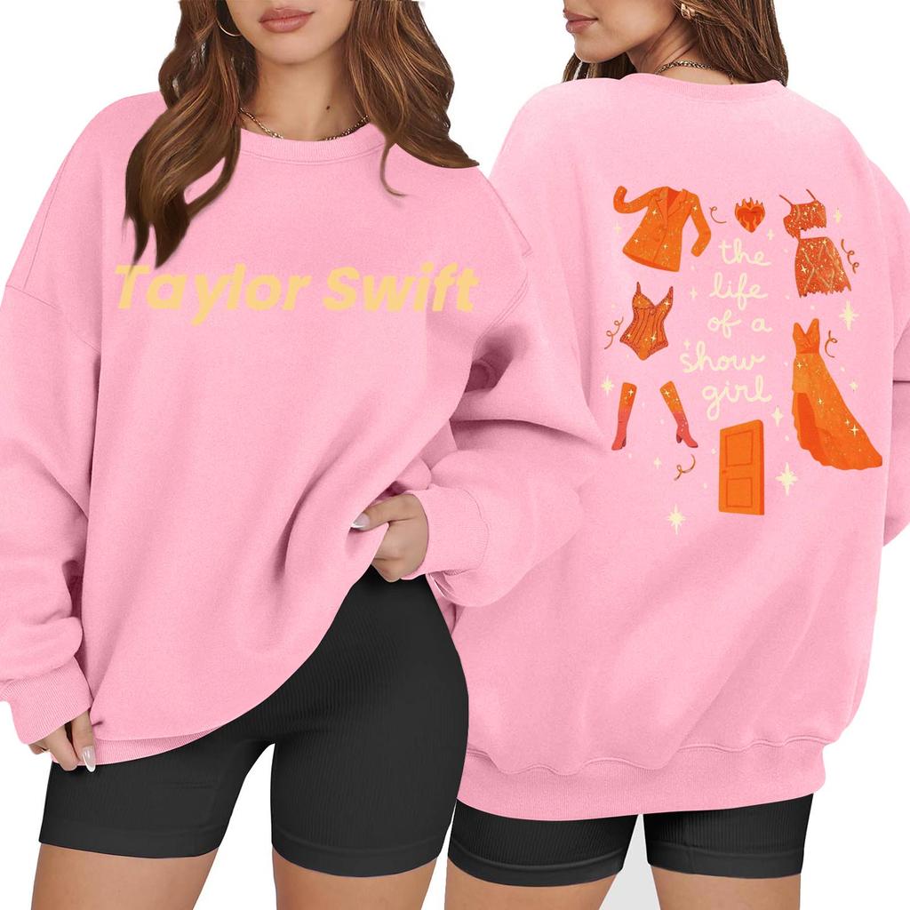 Women's Casual Fashion Long Sleeve Printed Round Neck Sweatshirt Top