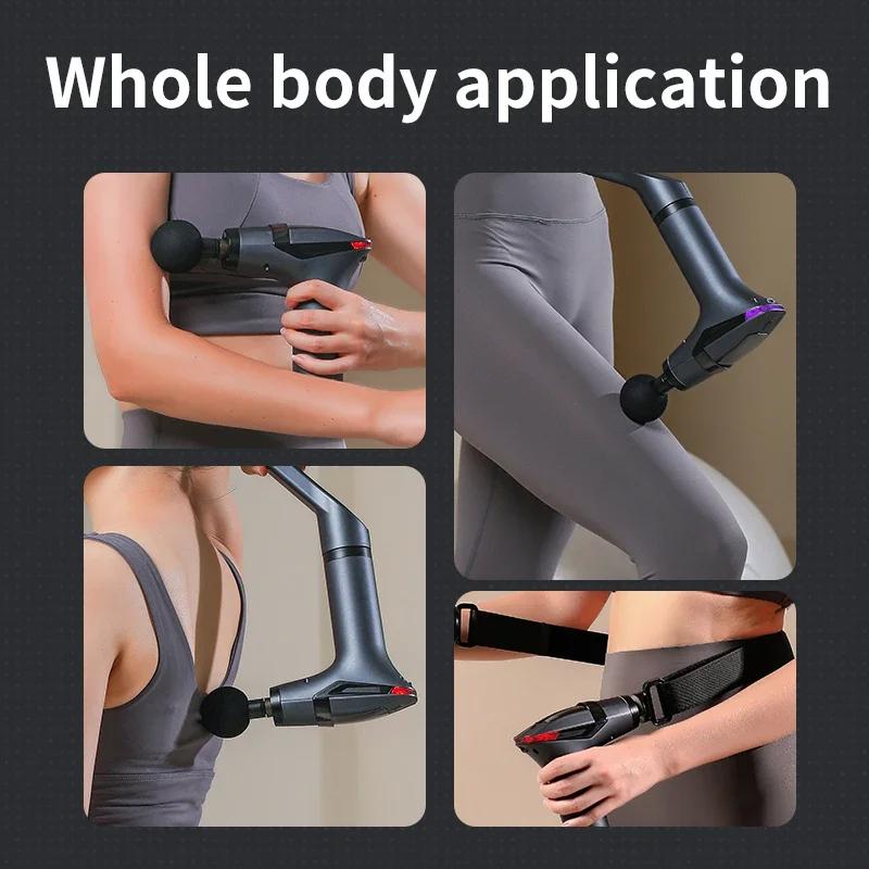 Long-Handle Electric Massage Gun: Multifunctional For Muscle Relaxation, Deep Tissue Percussion Relief