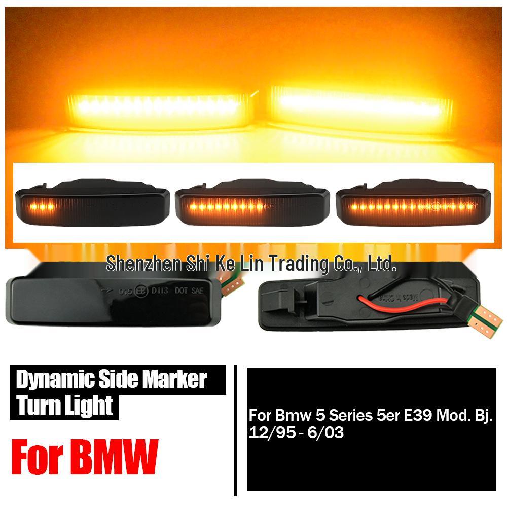 Amber Flowing Turn Signal Side Marker Light for BMW 5 Series E39 M5 (1998-2003)
