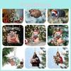 Entzückendes Acryl Moo Moo Nilpferd Weihnachtsbaumornament für festliche Feiertagsdekoration