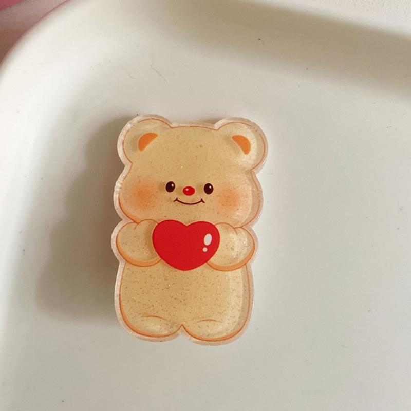 Mädchen Haarspange mit Butterbär Frauen Kind Haarspangen Bären Kopfschmuck Haarspangen Herzform Süß 2000er Mädchen Haarnadel