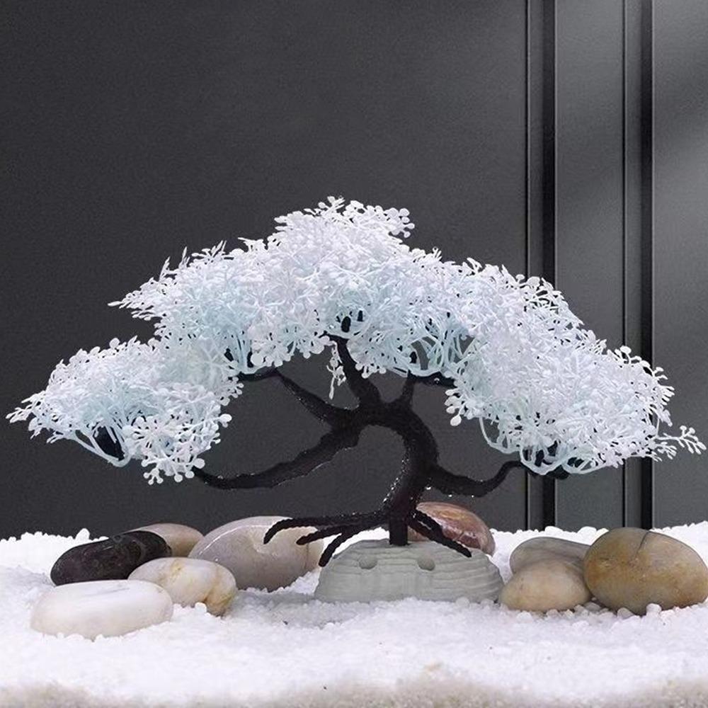 

Realistic Cherry Blossom Tree Plastic Landscape Tree Creative Artificial Plant Office Decor Style A