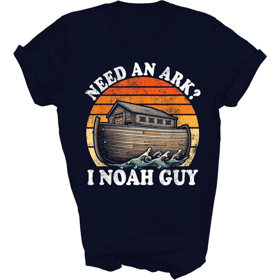 MIRABOZZI Need an Ark I Noah Guy Funny Unisex Shirt Gift Women Men T-Shirt (Navy;M) S