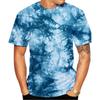 Camiseta colorida com estampa 3D Tie Dye, masculina e feminina, moda urbana, manga curta, camisetas grandes, Harajuku, infantil, tops, roupas