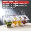 square plastic acrylic transparent box basin tray with lid jam seasoning box milk tea shop gn tray Storage pan with rack tray