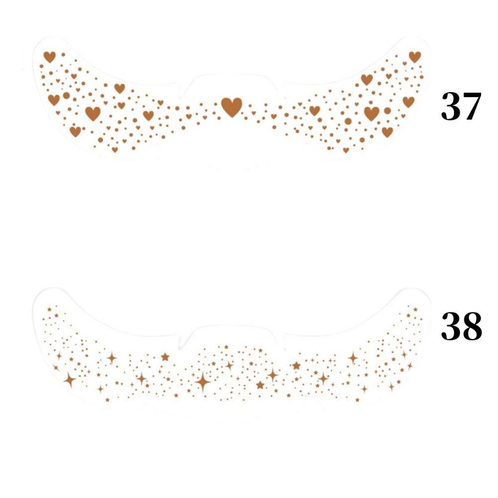 6Pcs Sparkle Freckle Tattoo Long Lasting Face Tattoo Sticker Disposable Face Temporary Tattoo Party