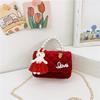 Butterfly Knot Stylish Girls Handbag Pearl Shoulder Bag For Children With Design Cute