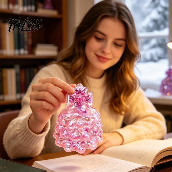 Kerstboom Sensorisch Speelgoed Glitters Kerst Knijpspeelgoed, voor Stressverlichting, Mini Fidget Langzaam Rijzend Vakantiecadeau Kinderen Volwassenen