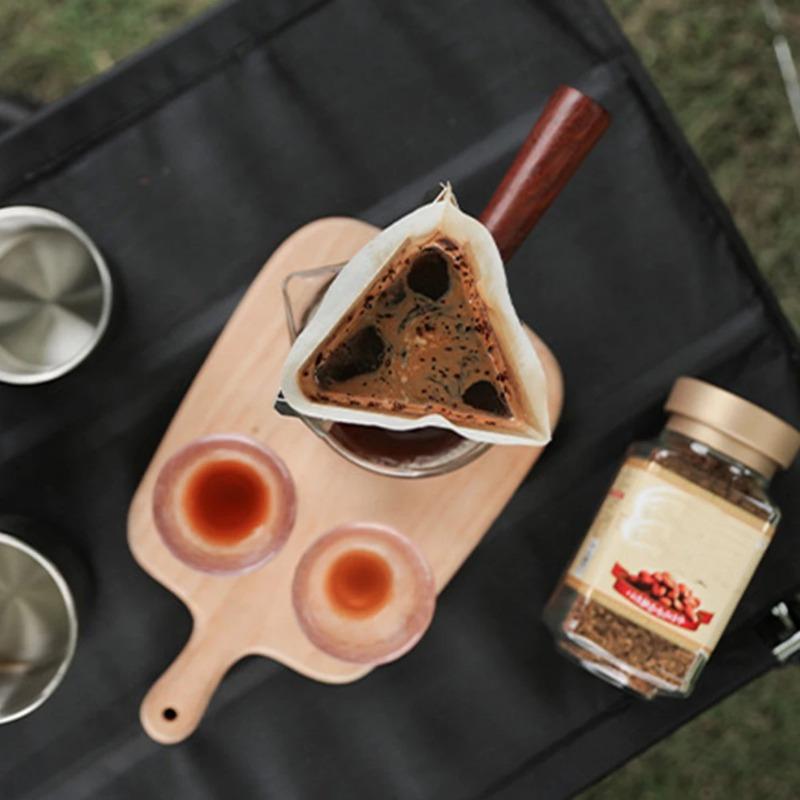 1ks Stojan na překapávanou kávu Venkovní kempování Přenosný Nerezový Skládací Nálevka Filtrační Šálek Kávovar Kávový Filtr