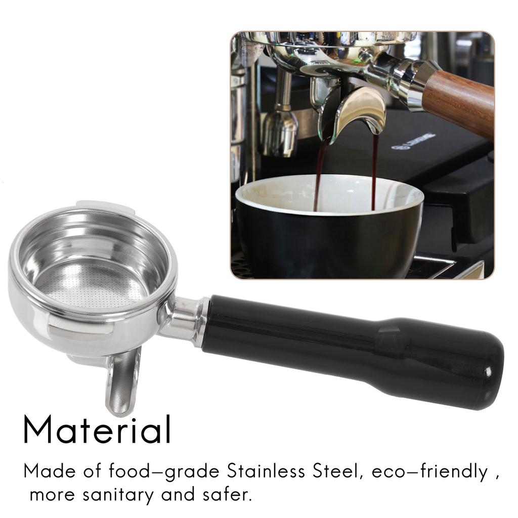 58MM Stainless Steel Coffee Machine Bottomless Filter Holder Portafilter for Rocket/ Expobar Double Mouth/ E61/ FAEMA