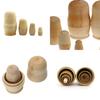 Beautiful Five Layer Russian Nesting Dolls Crafted From Natural Wood For Diy Projects