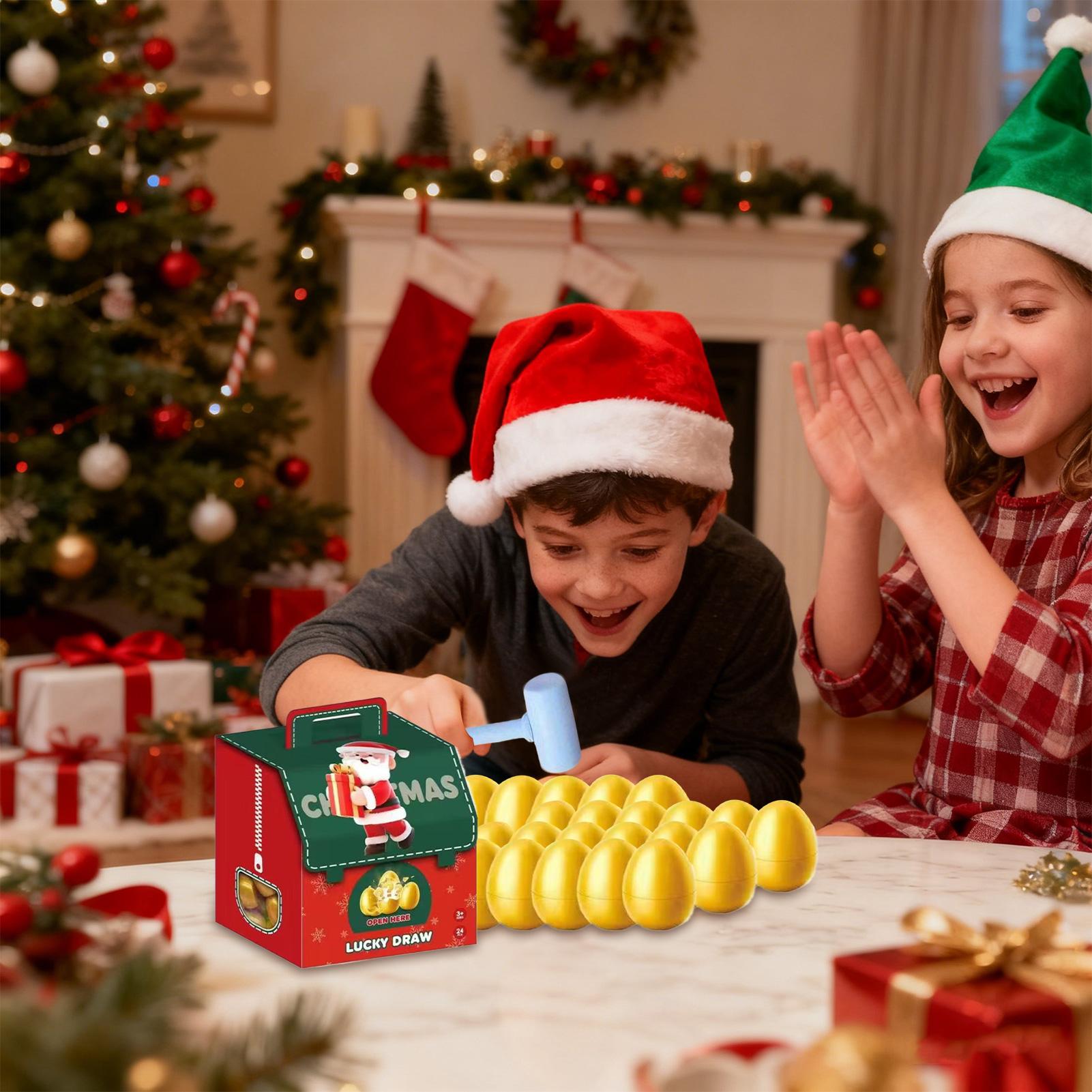 

Christmas Golden Eggs Calendars 24 Day Reusable Toy Countdown To Christmas Calendar For Kids Teens Adults Boys Girls Women Men M