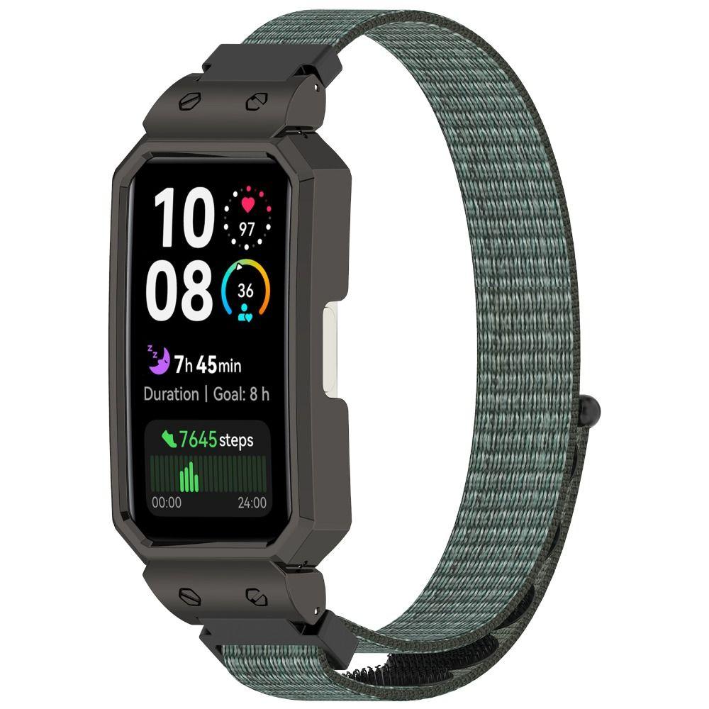 New Nylon Loop Strap Replacement Adjustable Metal Frame Soft Watchband for Huawei Band 10/9/8 Smart Watch Accessories