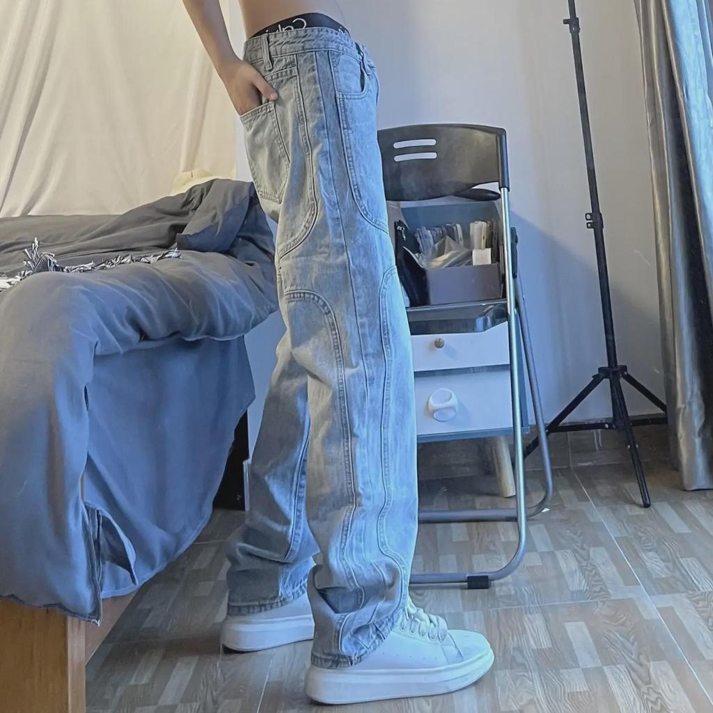 Men's Retro Washed High Street Summer Loose Fit Jeans