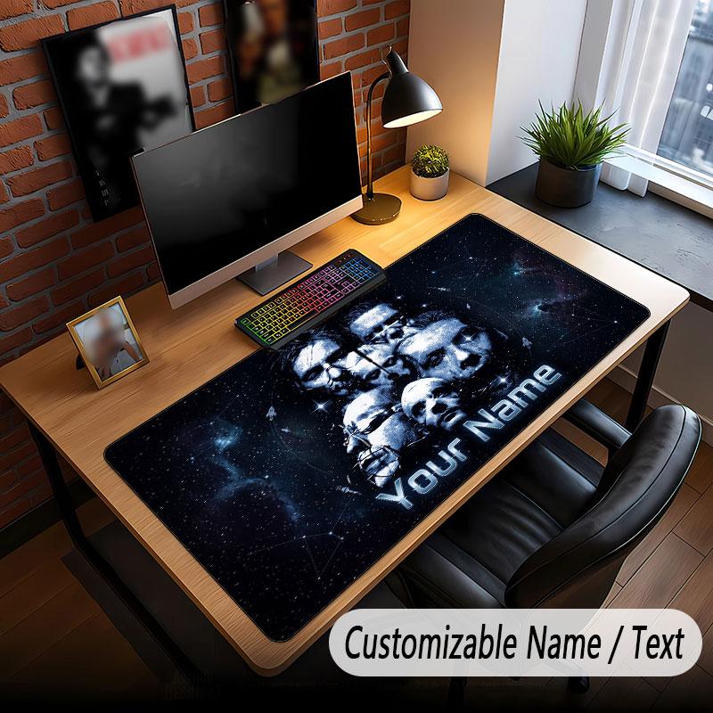 Custom Name Extended Mouse Pad,Rammstein Gaming Desk Mat For Home Office Desktop Decor